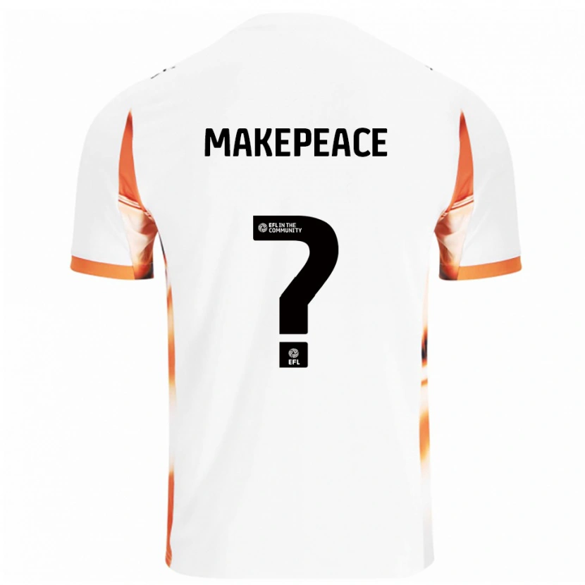 Danxen Kinderen Isla Makepeace #0 Wit Oranje Zwart Uitshirt Uittenue 2025/26 T-Shirt
