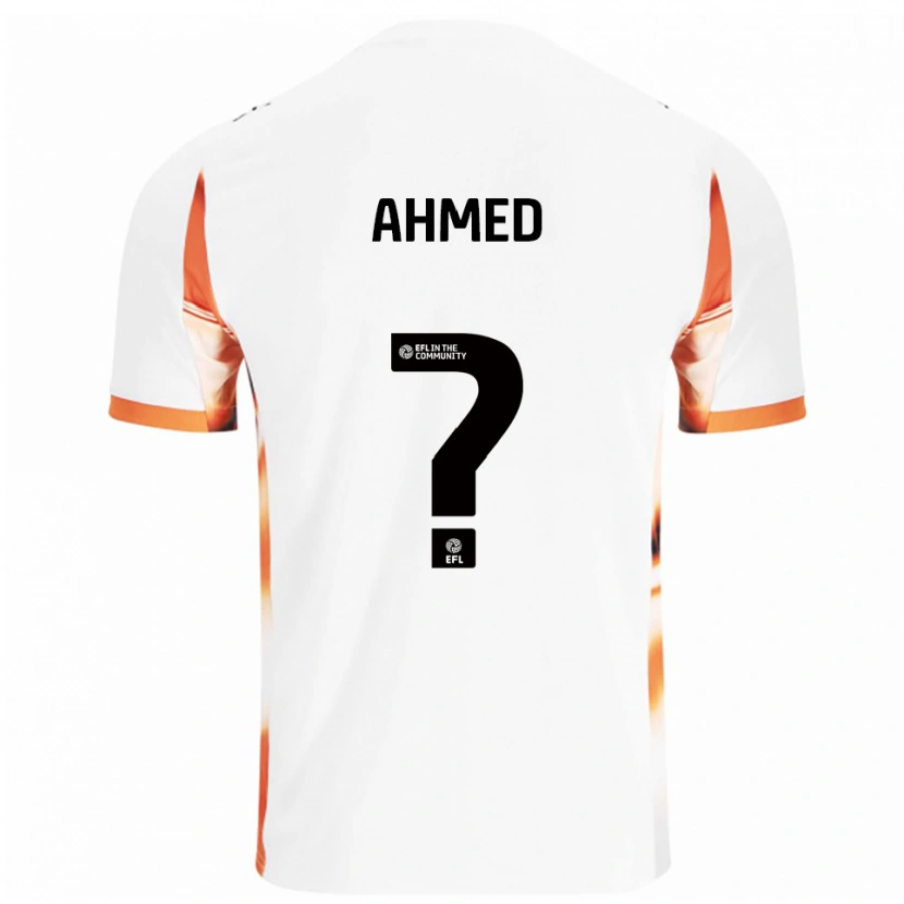 Danxen Kinderen Jibran Ahmed #0 Wit Oranje Zwart Uitshirt Uittenue 2025/26 T-Shirt