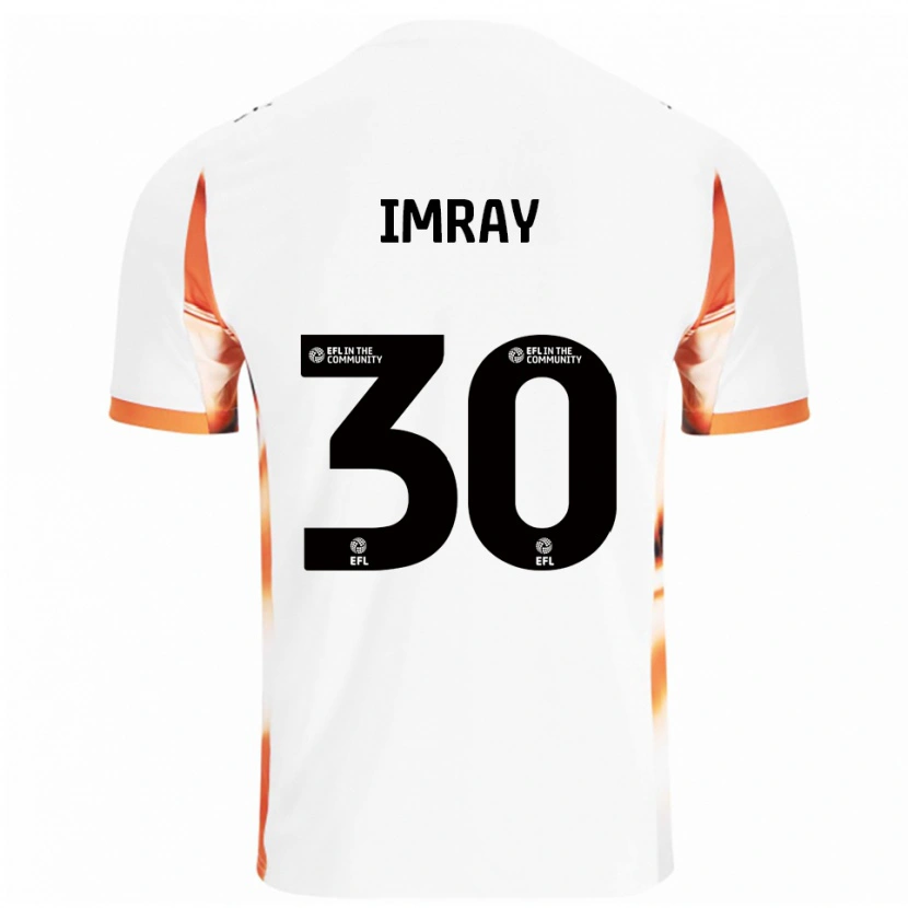 Danxen Kinderen Danny Imray #30 Wit Oranje Zwart Uitshirt Uittenue 2025/26 T-Shirt