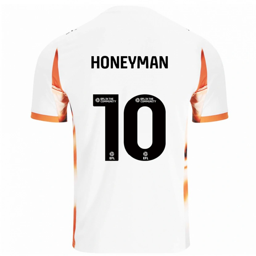 Danxen Kinderen George Honeyman #10 Wit Oranje Zwart Uitshirt Uittenue 2025/26 T-Shirt