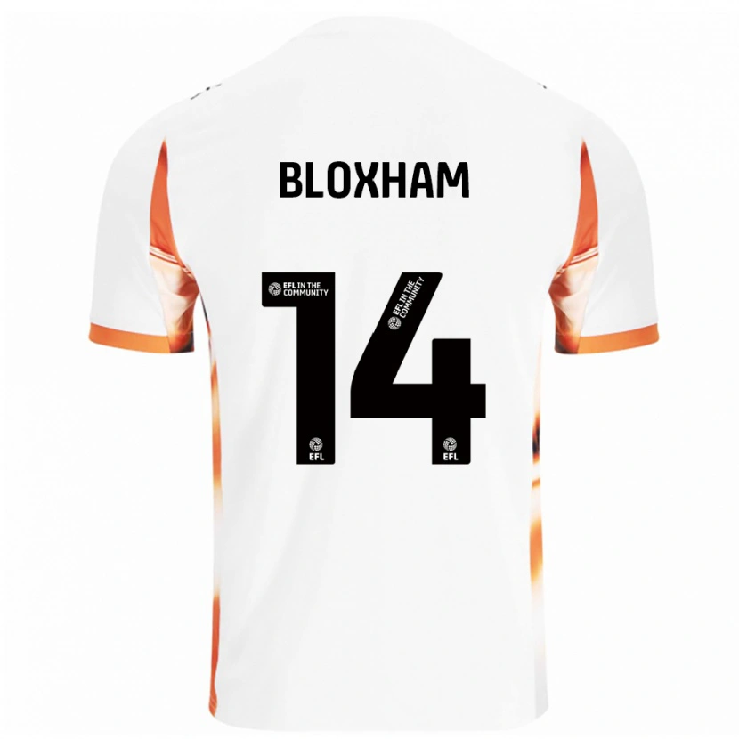 Danxen Kinderen Tom Bloxham #14 Wit Oranje Zwart Uitshirt Uittenue 2025/26 T-Shirt