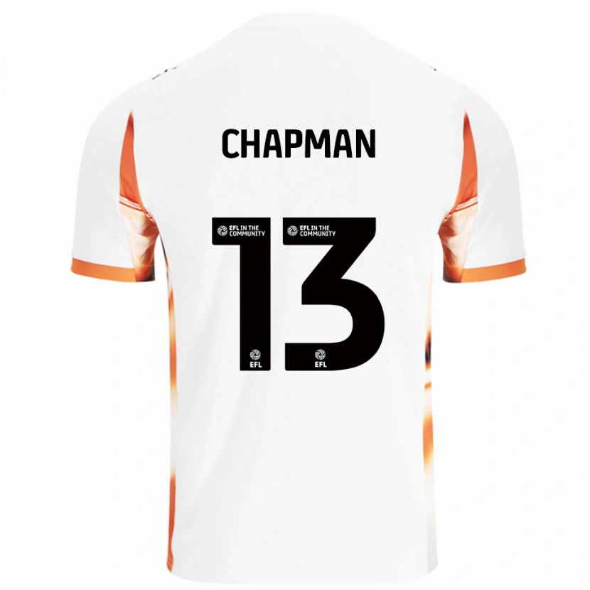 Danxen Kinderen Mackenzie Chapman #13 Wit Oranje Zwart Uitshirt Uittenue 2025/26 T-Shirt