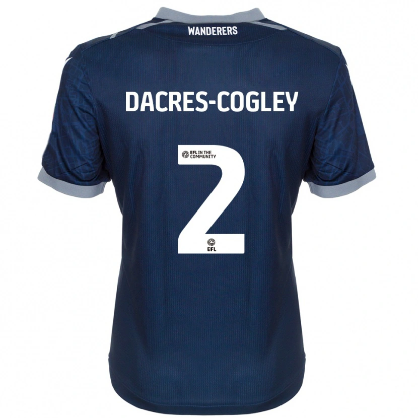 Danxen Kinderen Josh Dacres-Cogley #2 Marine Grijs Uitshirt Uittenue 2025/26 T-Shirt