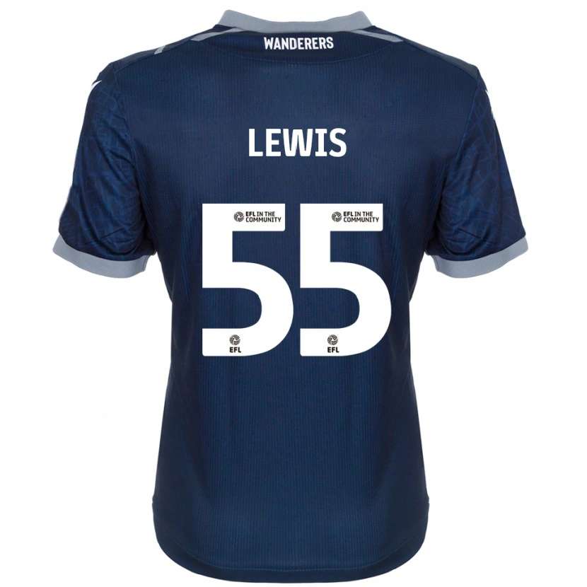Danxen Kinderen Conor Lewis #55 Marine Grijs Uitshirt Uittenue 2025/26 T-Shirt