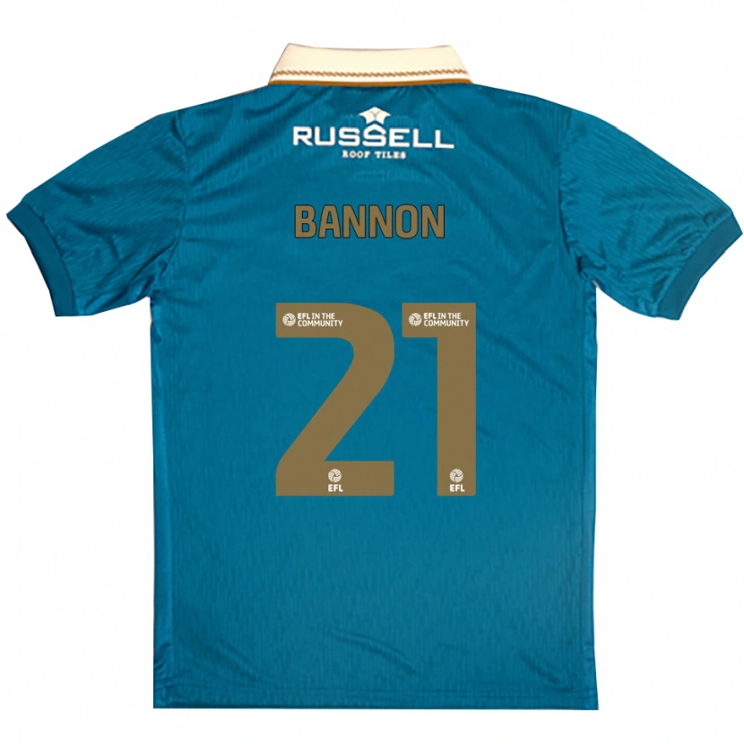 Danxen Kinderen Alex Bannon #21 Hemelsblauw Wit Uitshirt Uittenue 2025/26 T-Shirt