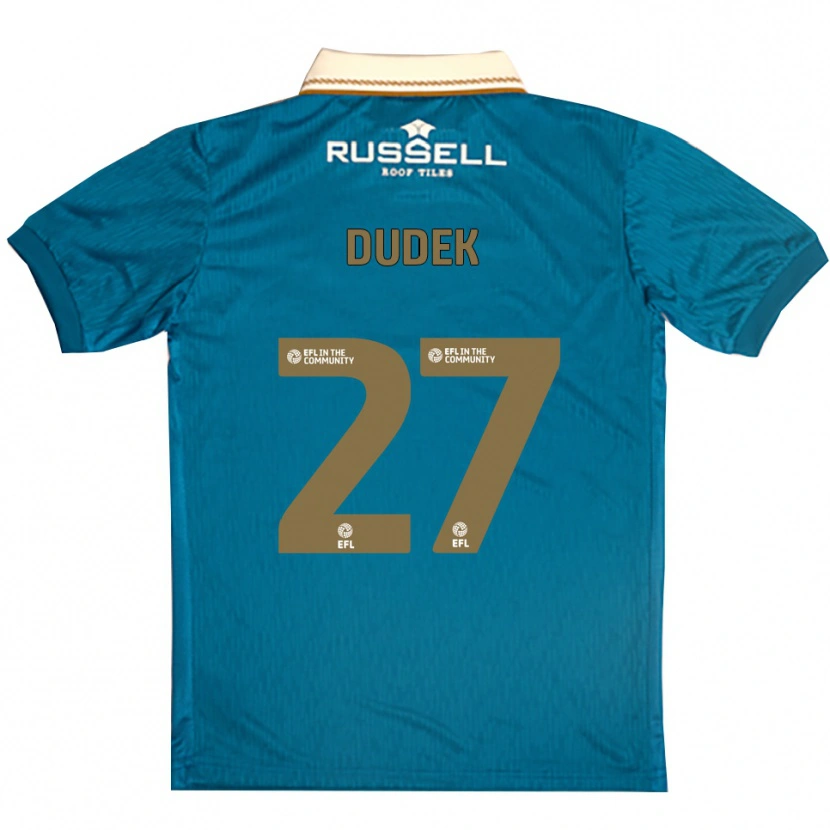 Danxen Kinderen Kamil Dudek #27 Hemelsblauw Wit Uitshirt Uittenue 2025/26 T-Shirt