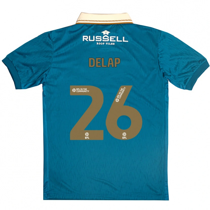Danxen Kinderen Finn Delap #26 Hemelsblauw Wit Uitshirt Uittenue 2025/26 T-Shirt