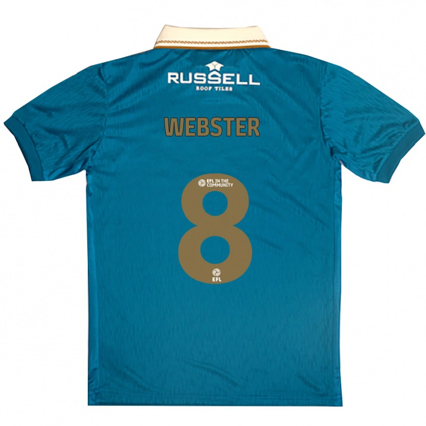Danxen Kinderen Charlie Webster #8 Hemelsblauw Wit Uitshirt Uittenue 2025/26 T-Shirt