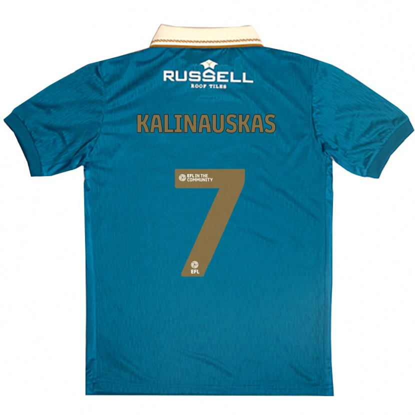 Danxen Kinderen Tomas Kalinauskas #7 Hemelsblauw Wit Uitshirt Uittenue 2025/26 T-Shirt