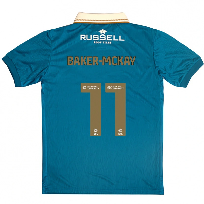 Danxen Kinderen Kiyan Baker-Mckay #11 Hemelsblauw Wit Uitshirt Uittenue 2025/26 T-Shirt