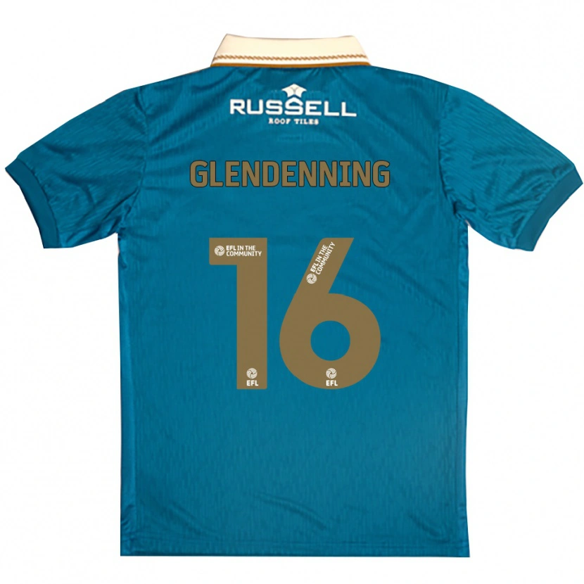 Danxen Kinderen Cloe Glendenning #16 Hemelsblauw Wit Uitshirt Uittenue 2025/26 T-Shirt