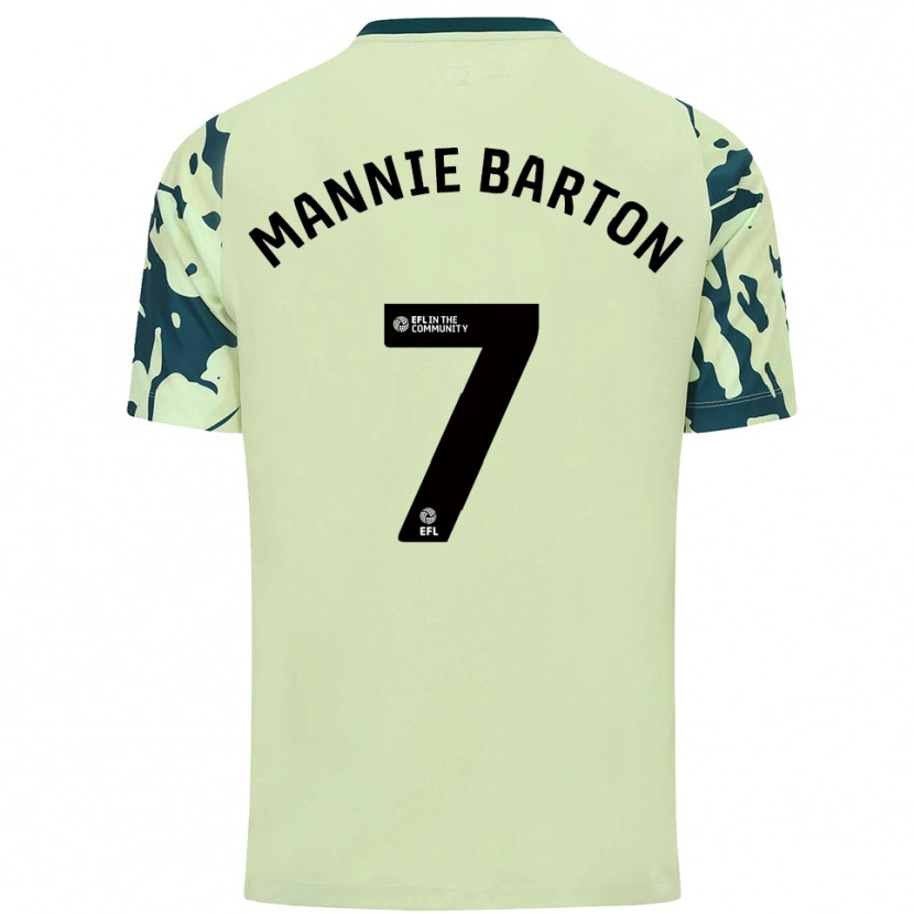 Danxen Kinderen Mannie Barton #7 Donkergroen Uitshirt Uittenue 2025/26 T-Shirt