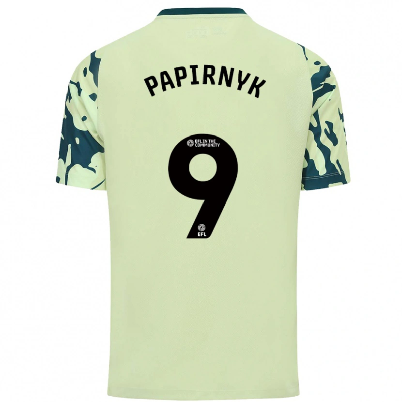 Danxen Kinderen Leo Papirnyk #9 Donkergroen Uitshirt Uittenue 2025/26 T-Shirt