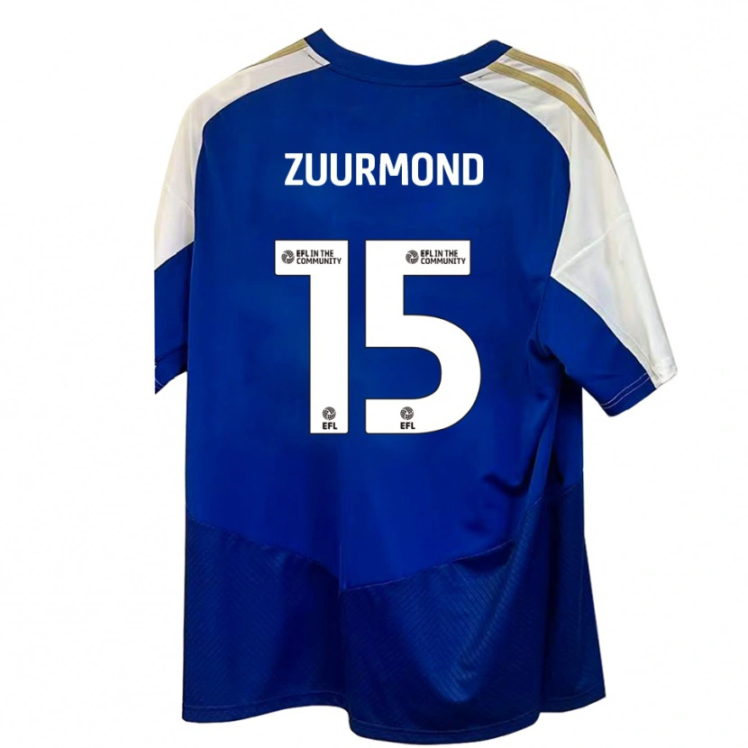 Danxen Kinderen Ishbel Zuurmond #15 Blauw Wit Goud Uitshirt Uittenue 2025/26 T-Shirt