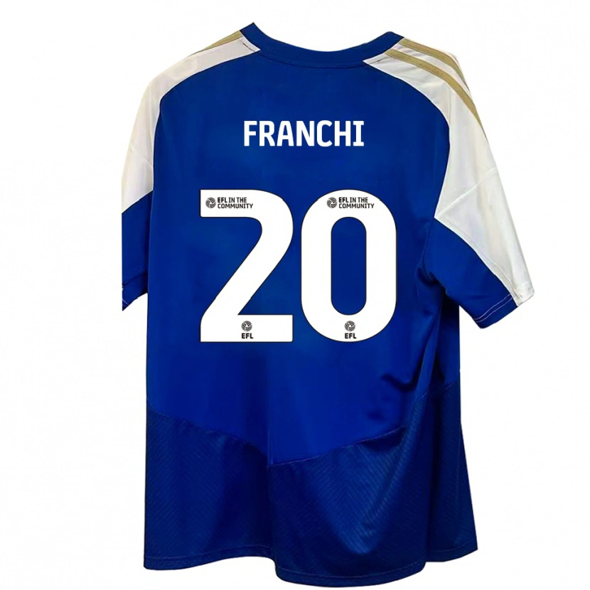 Danxen Kinderen Matilda Franchi #20 Blauw Wit Goud Uitshirt Uittenue 2025/26 T-Shirt