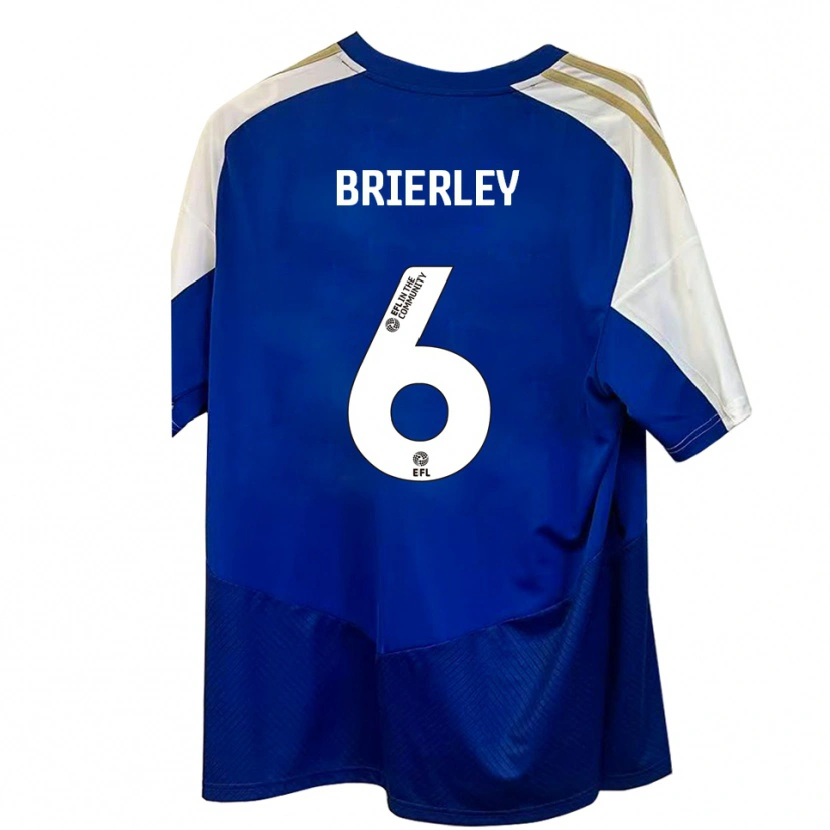 Danxen Kinderen Ethan Brierley #6 Blauw Wit Goud Uitshirt Uittenue 2025/26 T-Shirt
