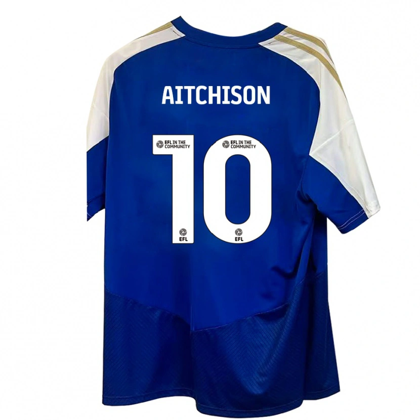 Danxen Kinderen Jack Aitchison #10 Blauw Wit Goud Uitshirt Uittenue 2025/26 T-Shirt
