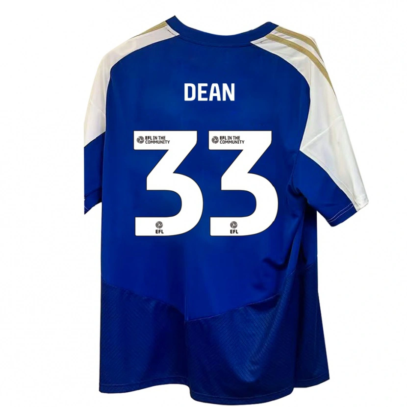 Danxen Kinderen Tom Dean #33 Blauw Wit Goud Uitshirt Uittenue 2025/26 T-Shirt