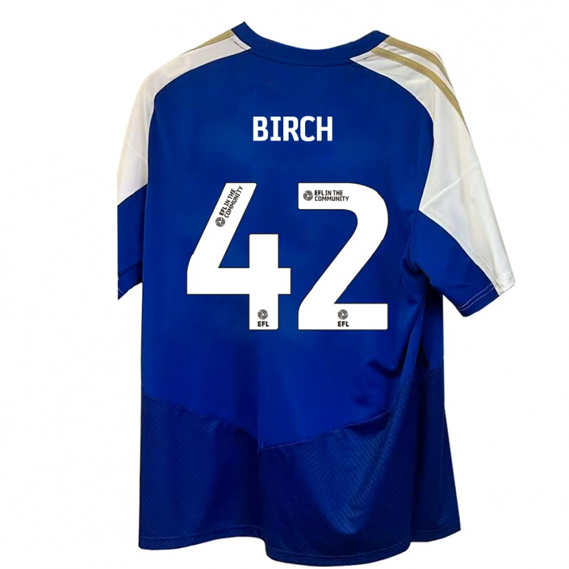 Danxen Kinderen George Birch #42 Blauw Wit Goud Uitshirt Uittenue 2025/26 T-Shirt