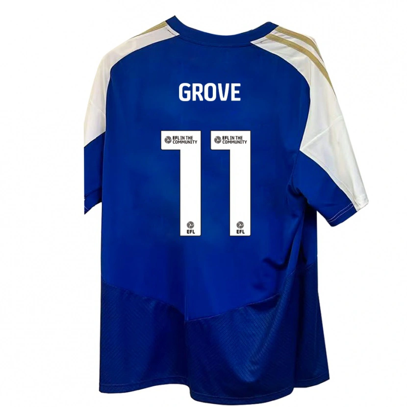 Danxen Kinderen Jade Grove #11 Blauw Wit Goud Uitshirt Uittenue 2025/26 T-Shirt