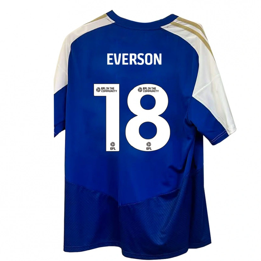 Danxen Kinderen Beth Everson #18 Blauw Wit Goud Uitshirt Uittenue 2025/26 T-Shirt