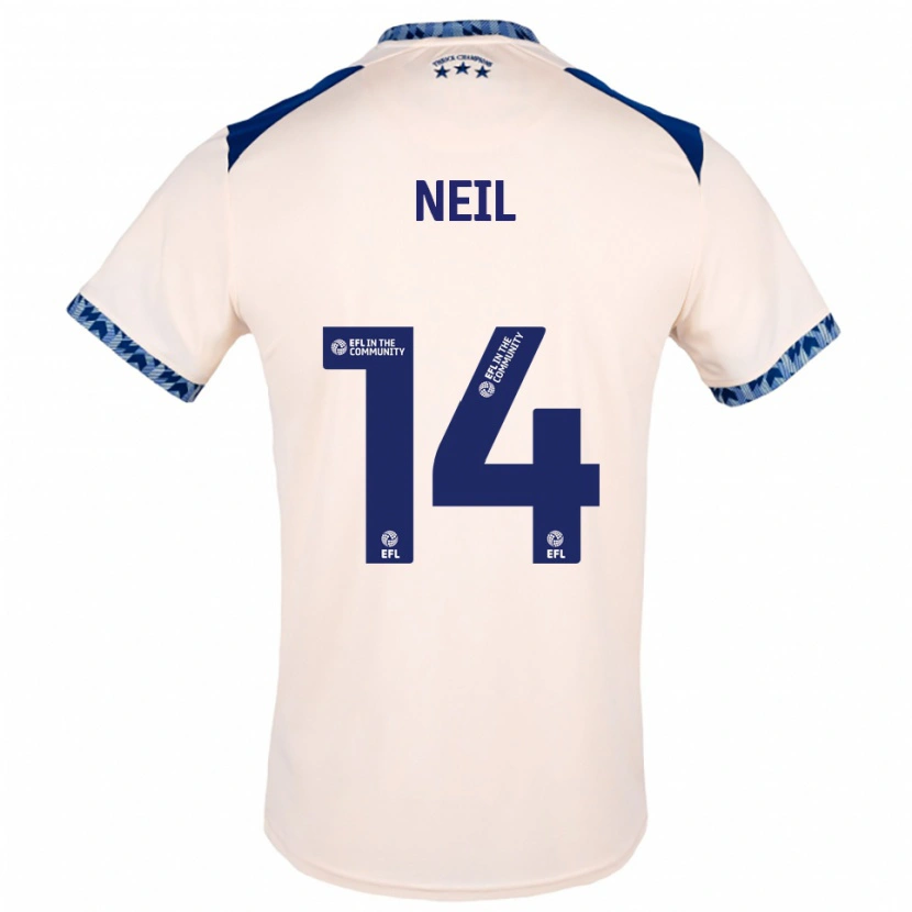 Danxen Kinderen Marlie Neil #14 Gebroken Wit Marine Uitshirt Uittenue 2025/26 T-Shirt