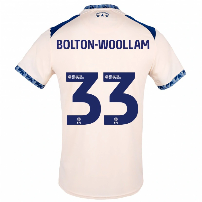 Danxen Kinderen Kacey Bolton-Woollam #33 Gebroken Wit Marine Uitshirt Uittenue 2025/26 T-Shirt