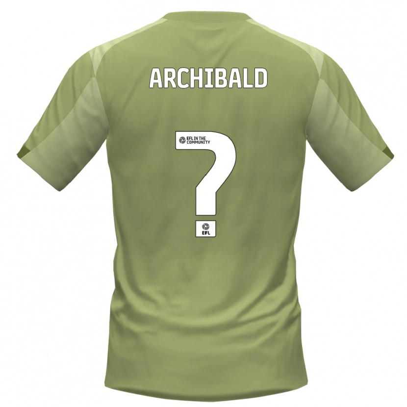 Danxen Kinderen Aaron Archibald #0 Salie Champagne Uitshirt Uittenue 2025/26 T-Shirt