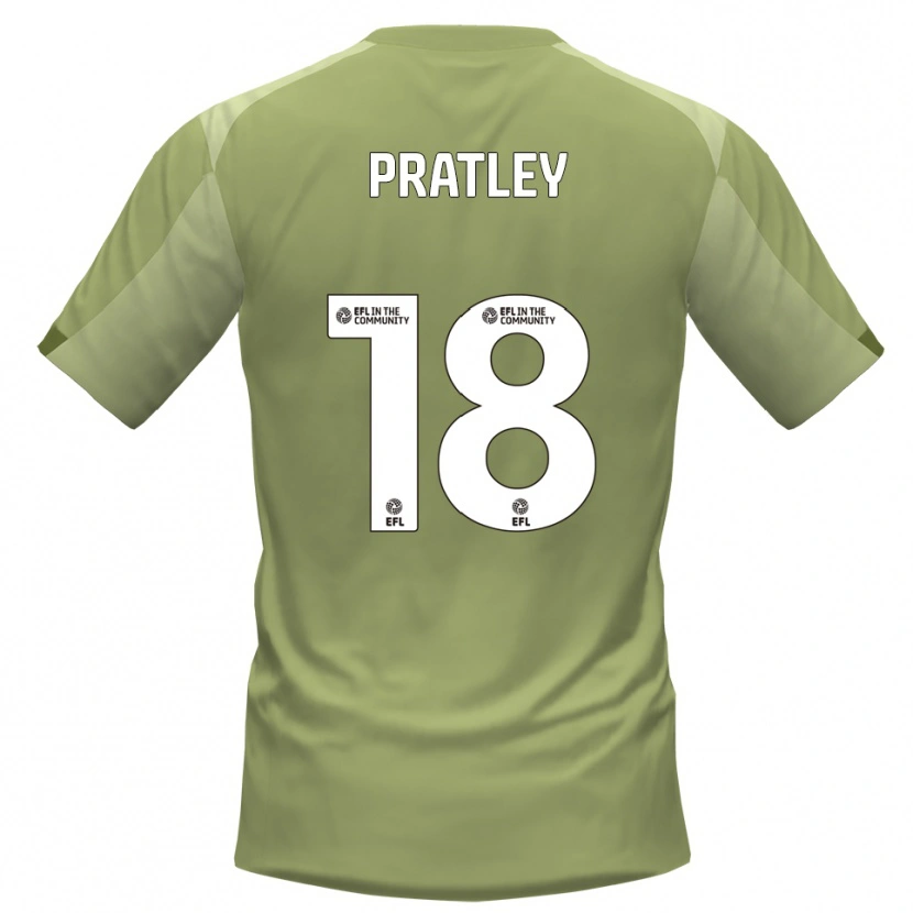 Danxen Kinderen Darren Pratley #18 Salie Champagne Uitshirt Uittenue 2025/26 T-Shirt