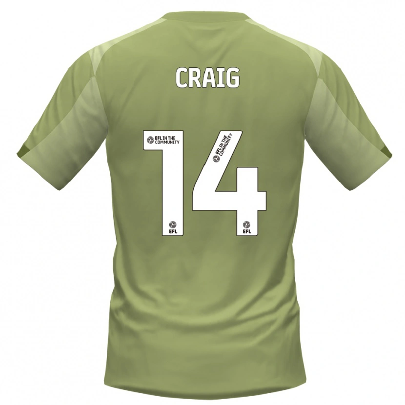 Danxen Kinderen Michael Craig #14 Salie Champagne Uitshirt Uittenue 2025/26 T-Shirt