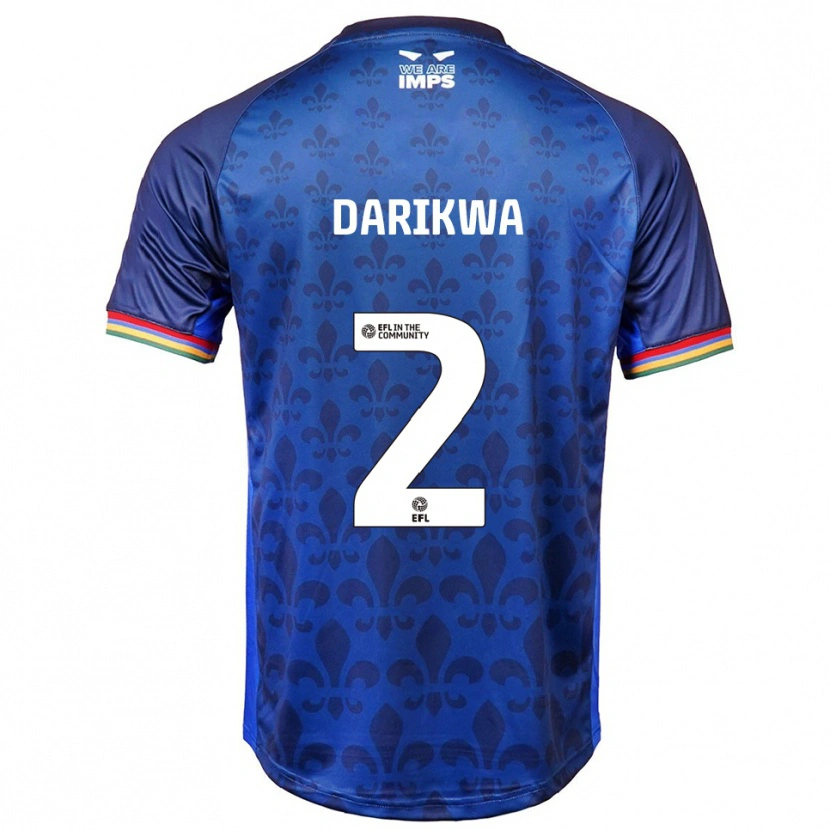 Danxen Kinderen Tendayi Darikwa #2 Blauw Marine Uitshirt Uittenue 2025/26 T-Shirt