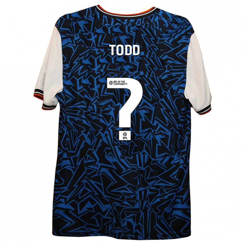 Danxen Kinderen Carla Todd #0 Blauw Zwart Wit Uitshirt Uittenue 2025/26 T-Shirt