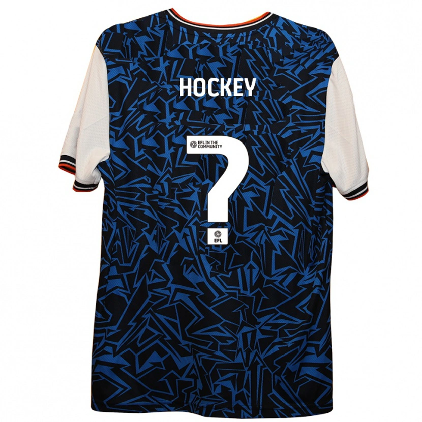Danxen Kinderen Cai Hockey #0 Blauw Zwart Wit Uitshirt Uittenue 2025/26 T-Shirt