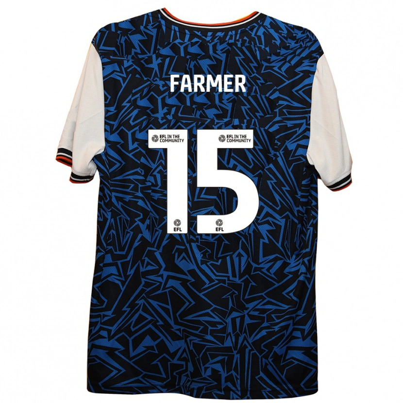 Danxen Kinderen Nicole Farmer #15 Blauw Zwart Wit Uitshirt Uittenue 2025/26 T-Shirt