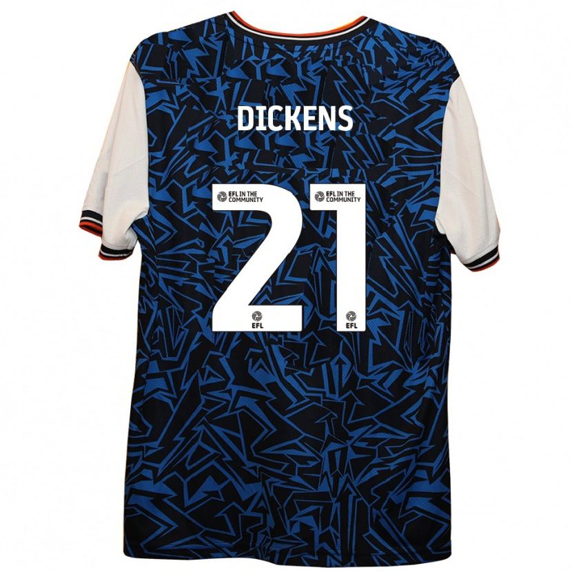Danxen Kinderen Andie Dickens #21 Blauw Zwart Wit Uitshirt Uittenue 2025/26 T-Shirt