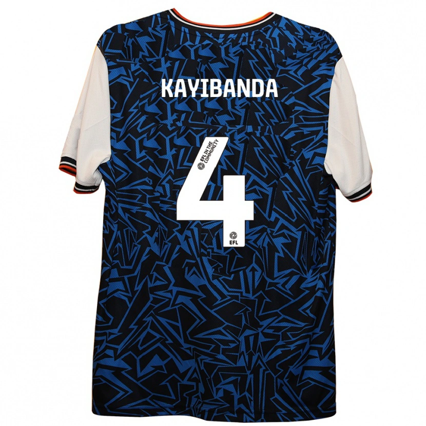 Danxen Kinderen Claude Kayibanda #4 Blauw Zwart Wit Uitshirt Uittenue 2025/26 T-Shirt