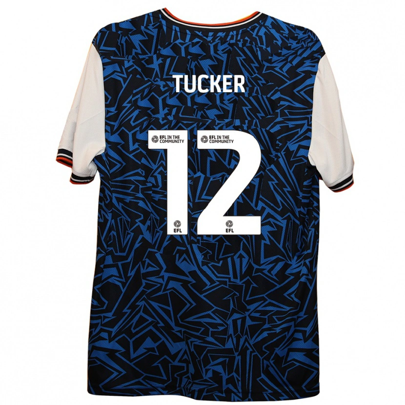 Danxen Kinderen Nancy Tucker #12 Blauw Zwart Wit Uitshirt Uittenue 2025/26 T-Shirt