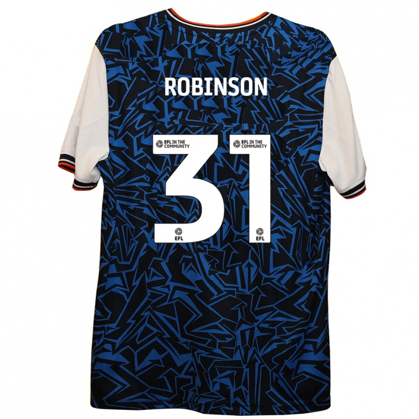 Danxen Kinderen Leah Robinson #31 Blauw Zwart Wit Uitshirt Uittenue 2025/26 T-Shirt