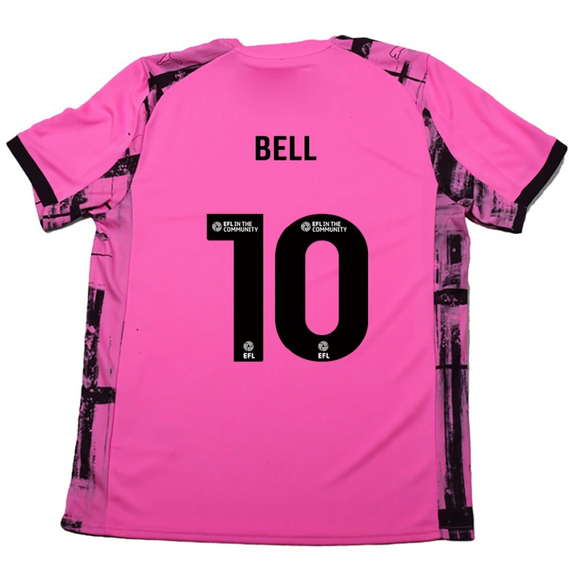 Danxen Kinderen Jade Bell #10 Roosrood Zwart Uitshirt Uittenue 2025/26 T-Shirt
