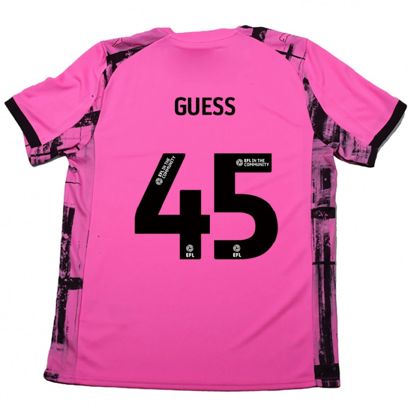 Danxen Kinderen Harry Guess #45 Roosrood Zwart Uitshirt Uittenue 2025/26 T-Shirt