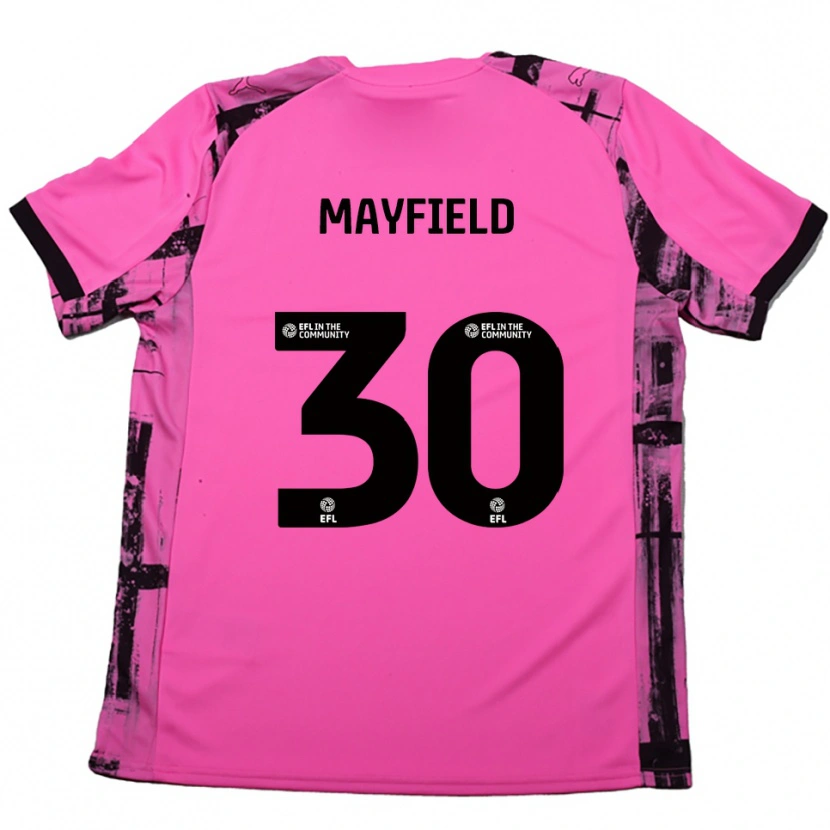 Danxen Kinderen Holly Mayfield #30 Roosrood Zwart Uitshirt Uittenue 2025/26 T-Shirt