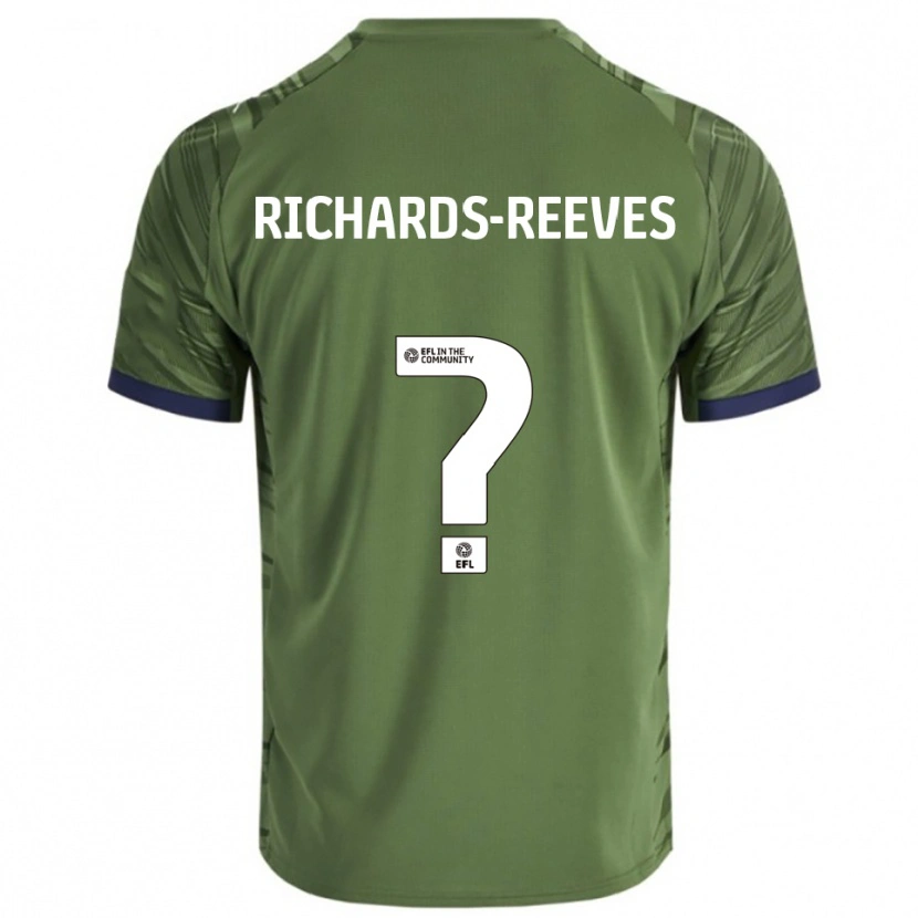 Danxen Kinderen Phoebe Richards-Reeves #0 Groen Wit Uitshirt Uittenue 2025/26 T-Shirt