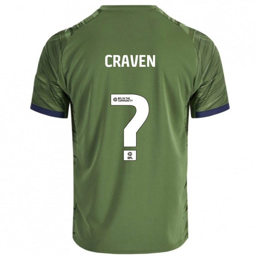 Danxen Kinderen Freddie Craven #0 Groen Wit Uitshirt Uittenue 2025/26 T-Shirt