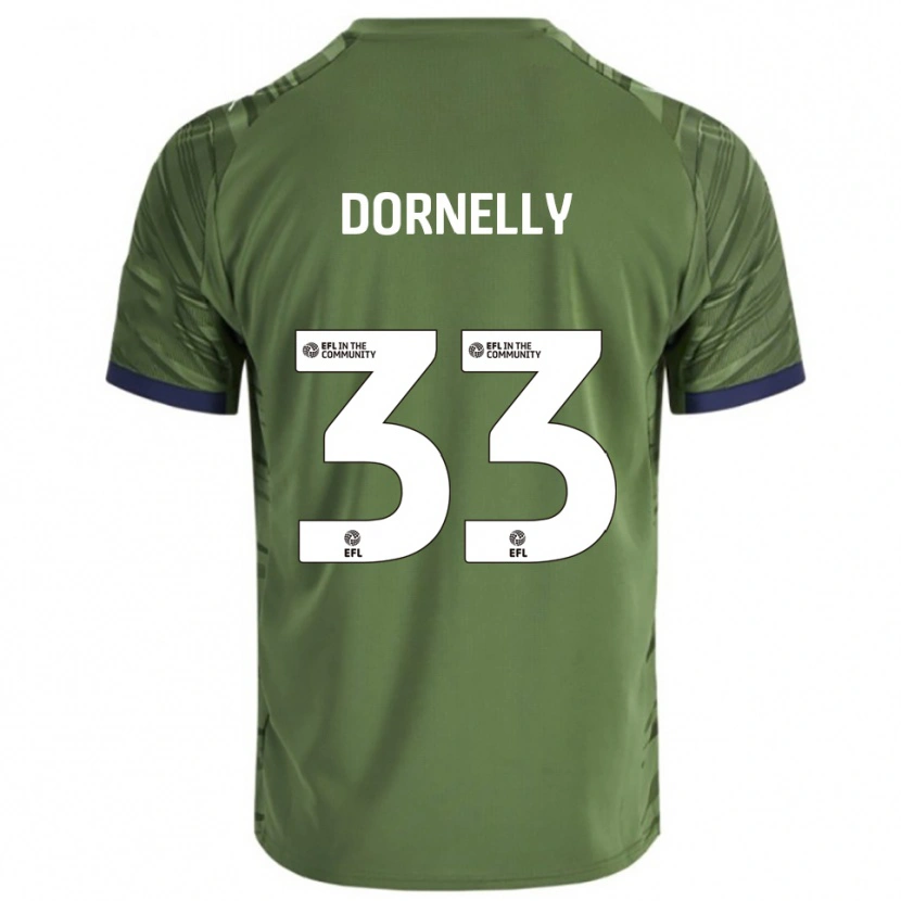 Danxen Kinderen James Dornelly #33 Groen Wit Uitshirt Uittenue 2025/26 T-Shirt