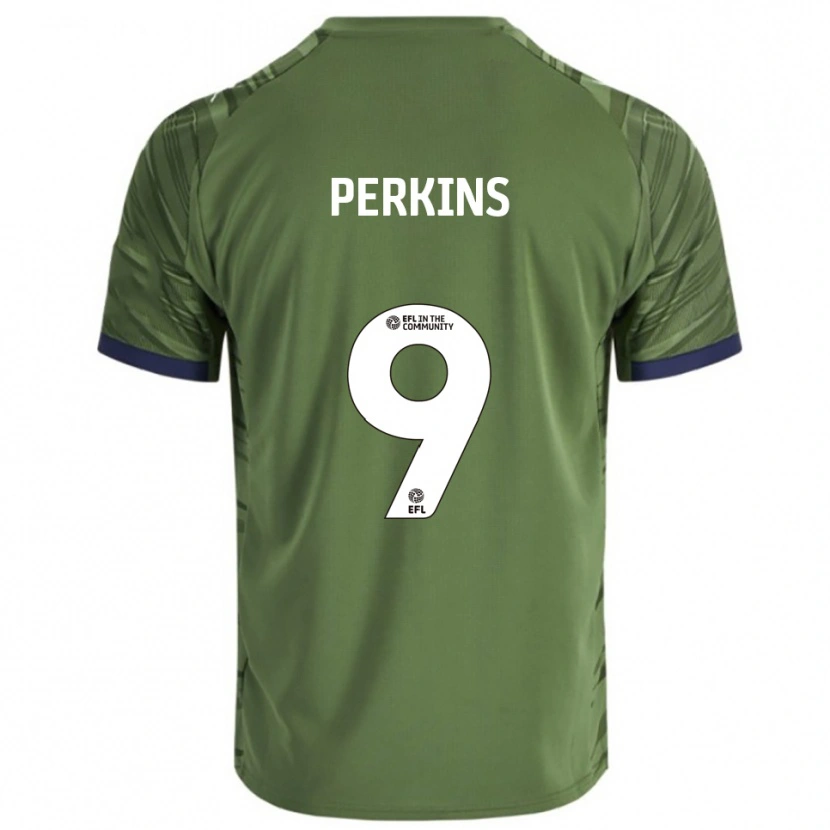 Danxen Kinderen Kier Perkins #9 Groen Wit Uitshirt Uittenue 2025/26 T-Shirt