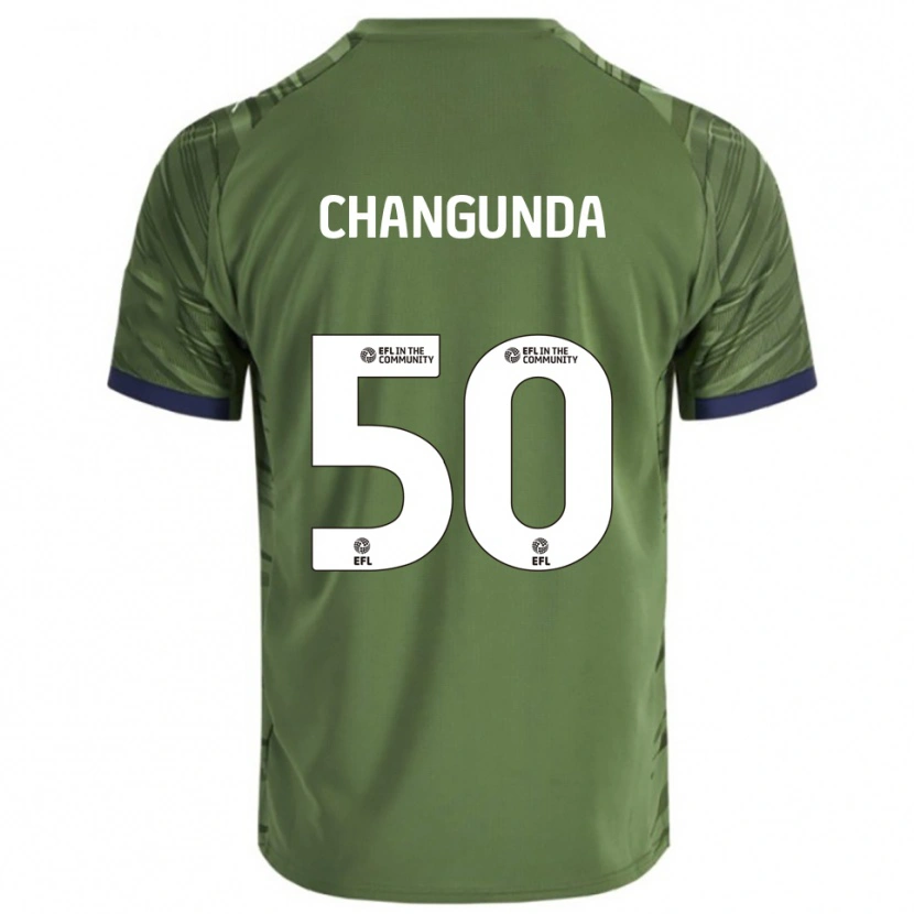 Danxen Kinderen Andre Changunda #50 Groen Wit Uitshirt Uittenue 2025/26 T-Shirt