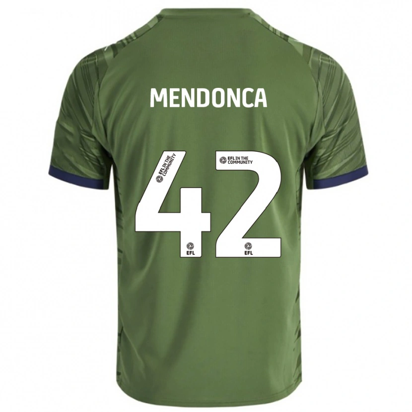 Danxen Kinderen Lucca Mendonca #42 Groen Wit Uitshirt Uittenue 2025/26 T-Shirt