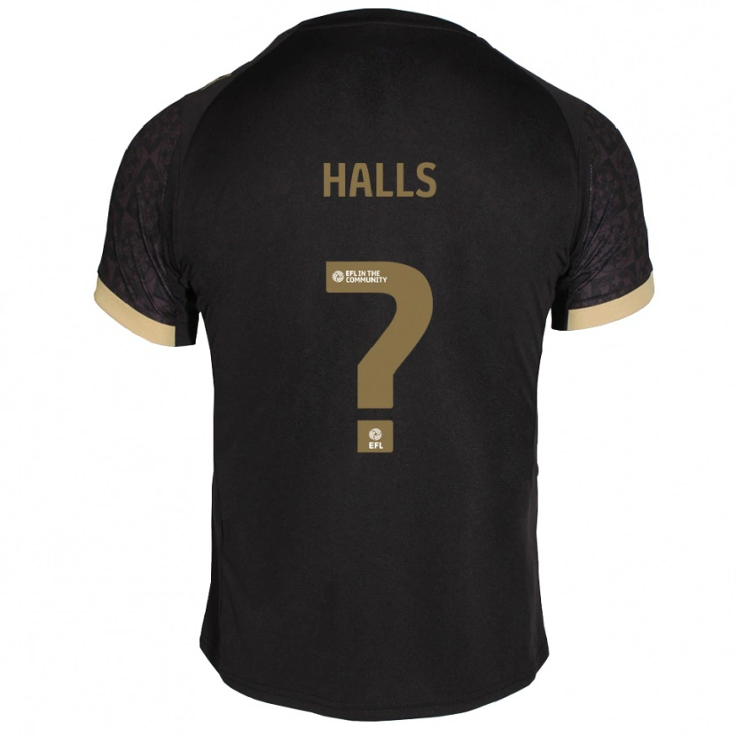 Danxen Kinderen Oscar Halls #0 Zwart Goud Uitshirt Uittenue 2025/26 T-Shirt