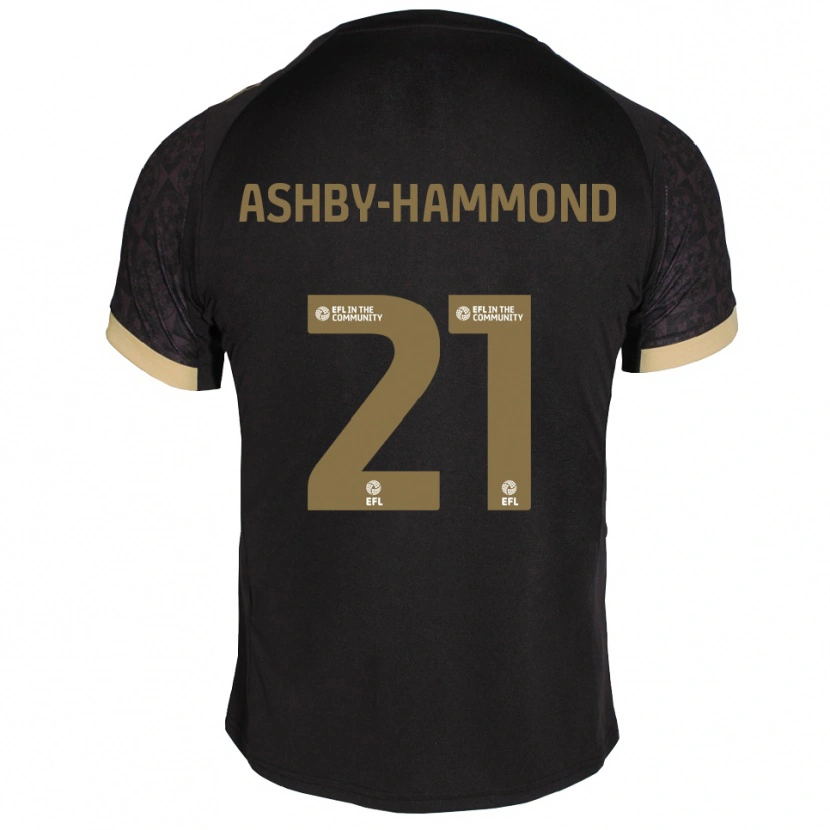 Danxen Kinderen Luca Ashby-Hammond #21 Zwart Goud Uitshirt Uittenue 2025/26 T-Shirt