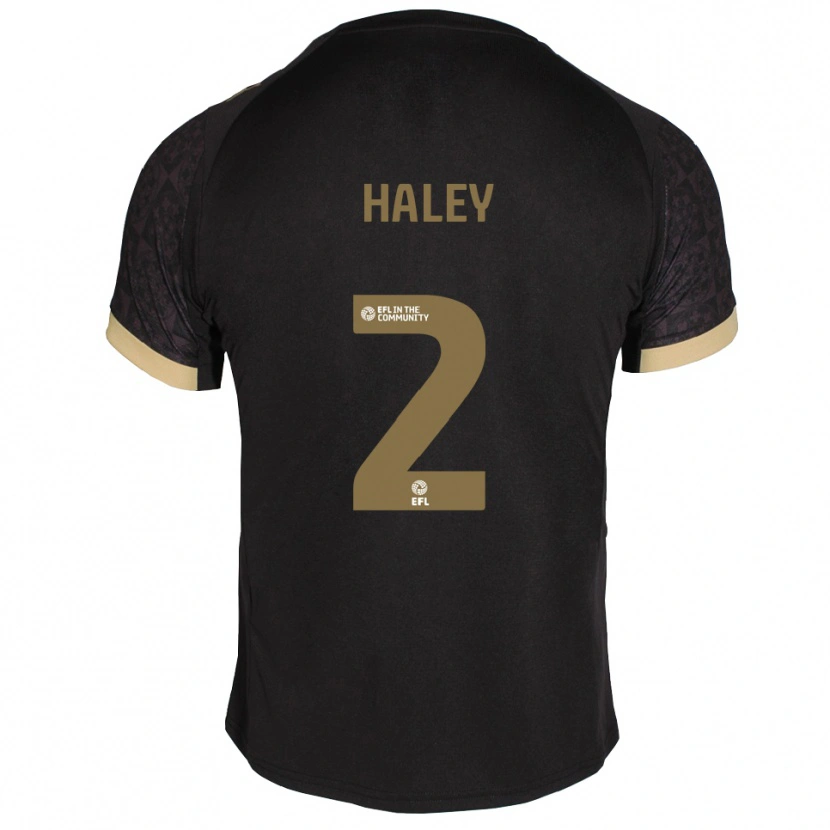 Danxen Kinderen Toby Haley #2 Zwart Goud Uitshirt Uittenue 2025/26 T-Shirt